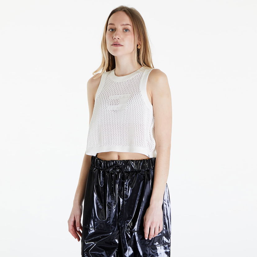 Majica brez rokavov Tommy Hilfiger Open Stitch Flag Tank Top Ancient White Bela | DW0DW18336 YBH
