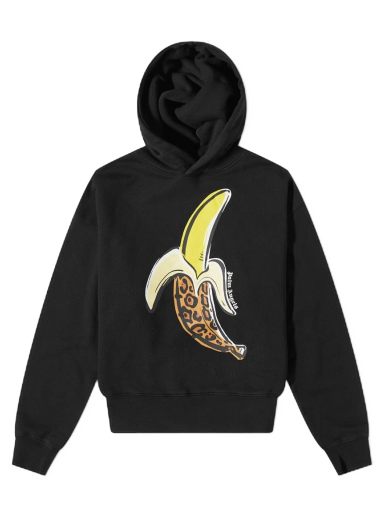 Pulover Palm Angels Banana Popover Hoody Črna | PMBB058F22FLE0091018
