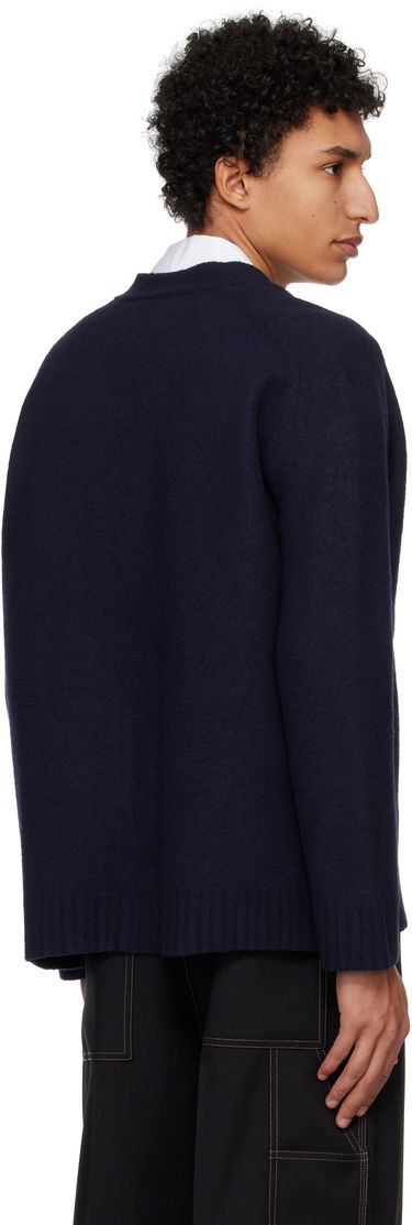 Pleteni pulover Jil Sander Button Cardigan Črna | J22HP0005_J14506, 2