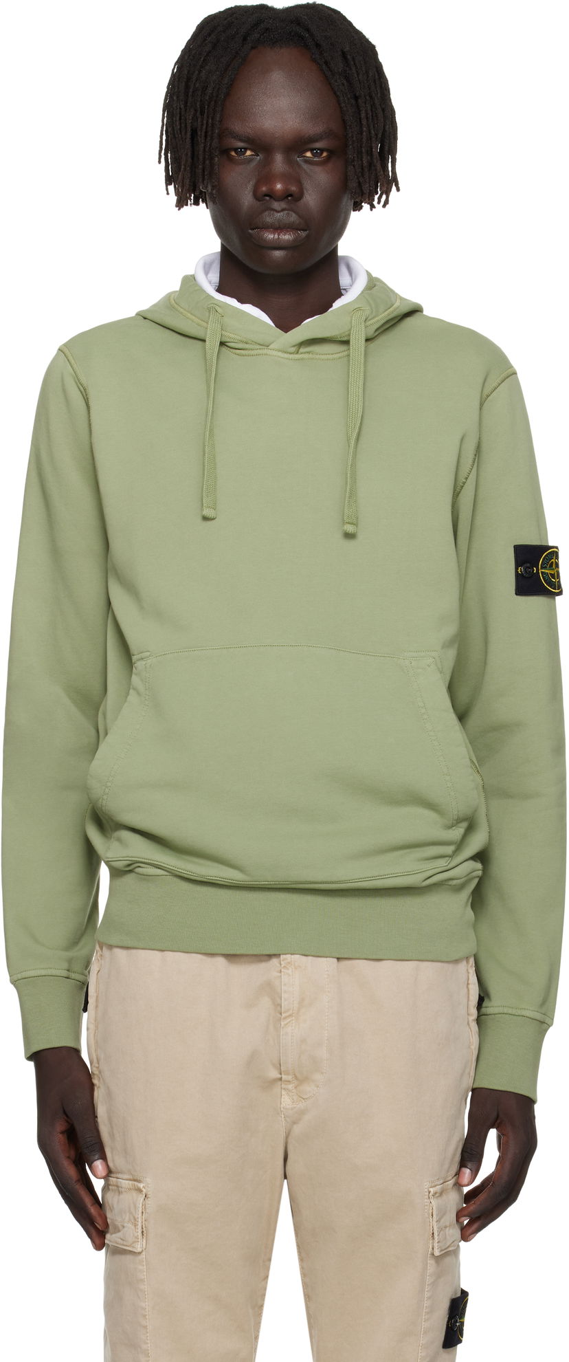 Pulover Stone Island Stone Island Organic Cotton Fleece Hoodie Zelena | K2S15 6100062 S0051