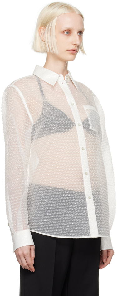 Srajce Helmut Lang Bubblewrap Button-Down Shirt Bela | O06HW506, 1