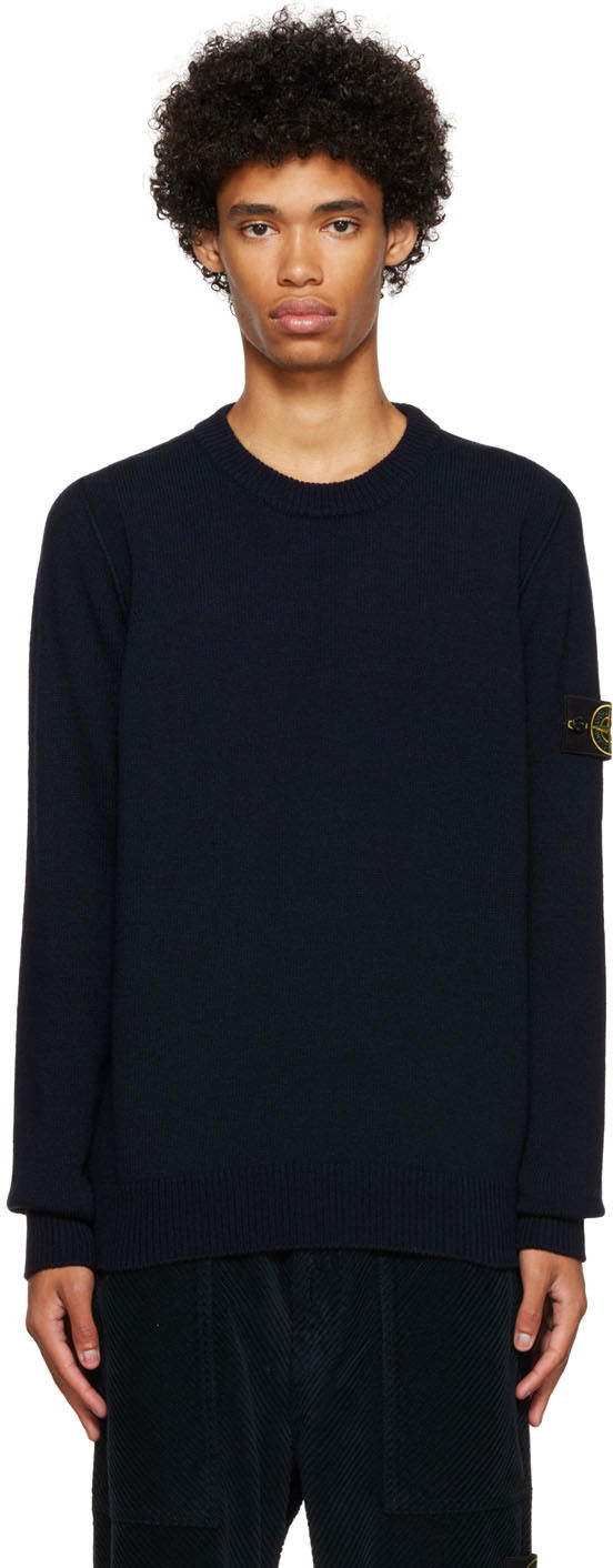 Pleteni pulover Stone Island Patch Sweater Mornarica | 7715508A3, 0