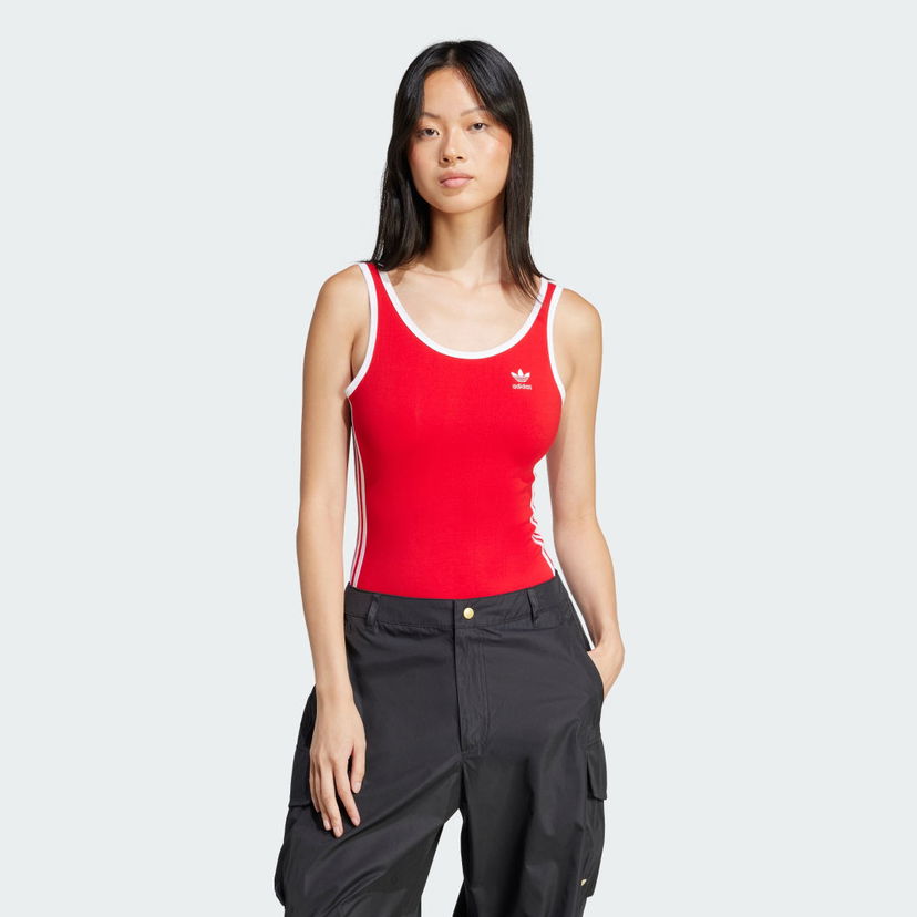 Bodi adidas Performance Adicolor 3-Stripes Bodysuit Rdeča | JD4632