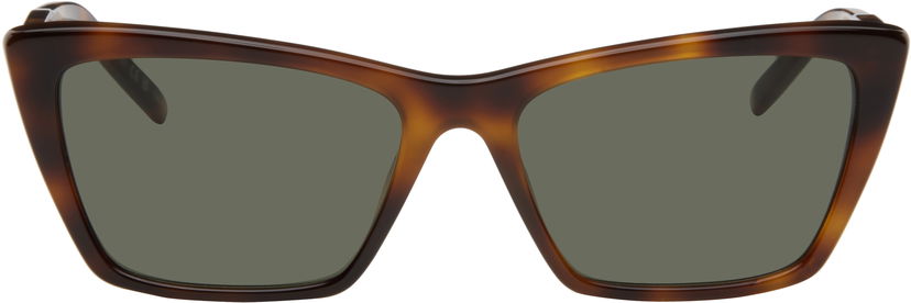 Sončna očala Saint Laurent Saint Laurent SL 737 Mica Thin Sunglasses Rjava | SL 737 MICA THIN-003