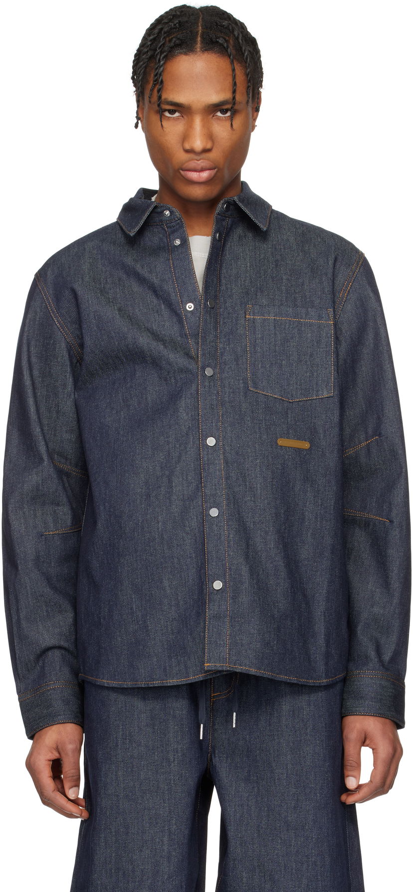 Srajce Helmut Lang Helmut Lang Curved Classic Denim Shirt Modra | O09DM501