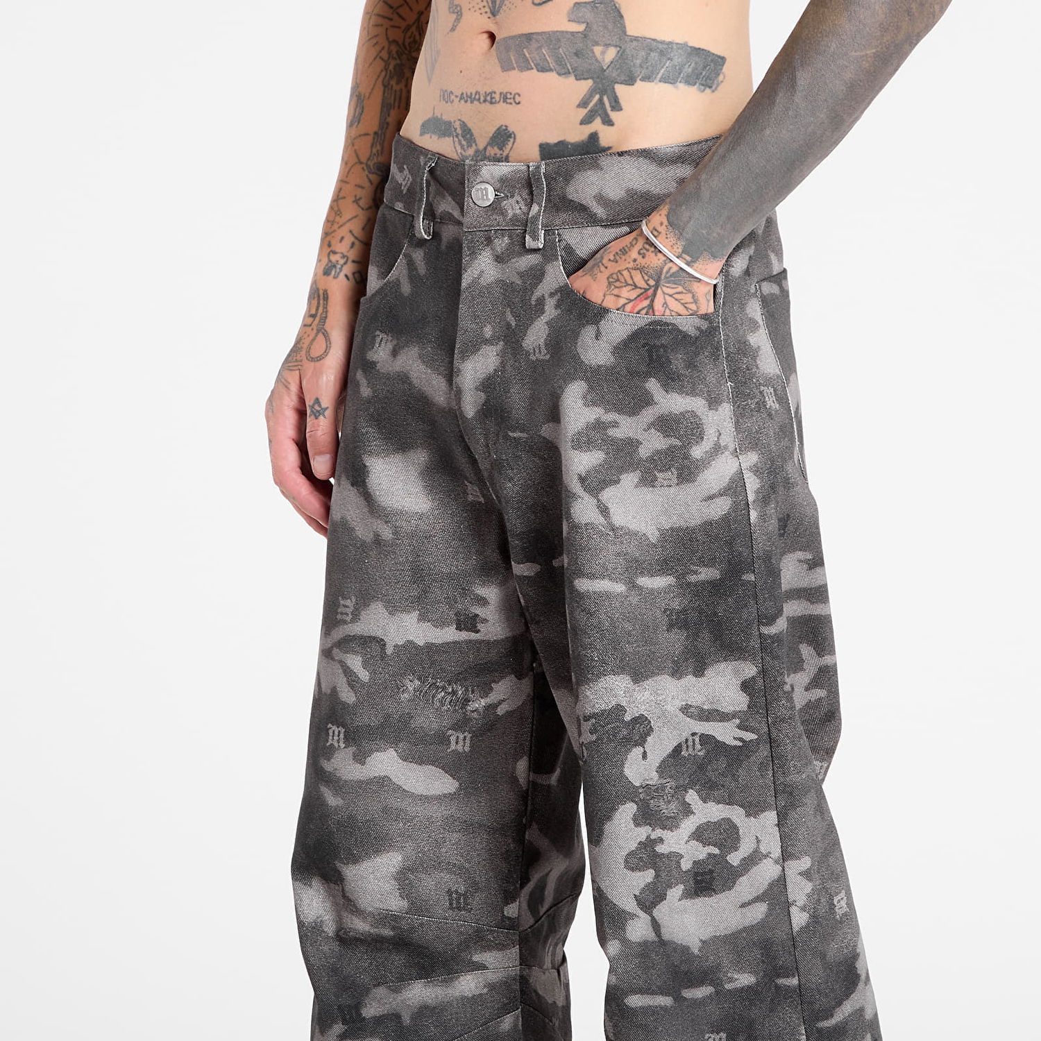 Hlače MISBHV MISBHV Camo Print Trousers Siva | 251M312, 1