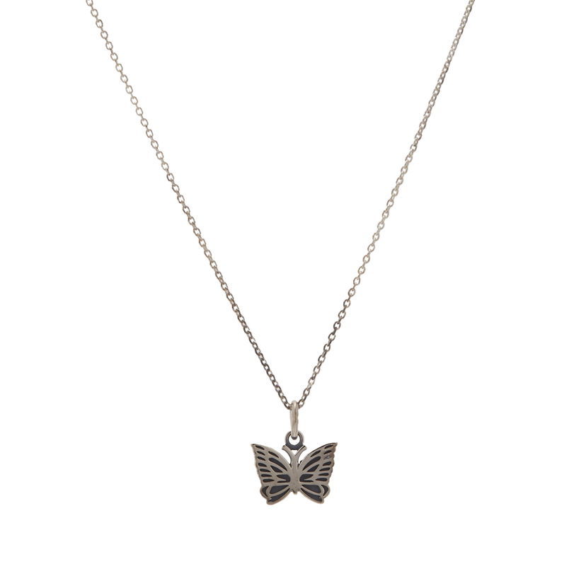 Ogrlica Needles 925 Silver Pendant Črna | OT009-C