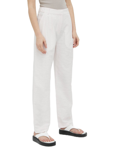 Hlače Samsoe Samsoe Meme Trousers Bela | F23100168