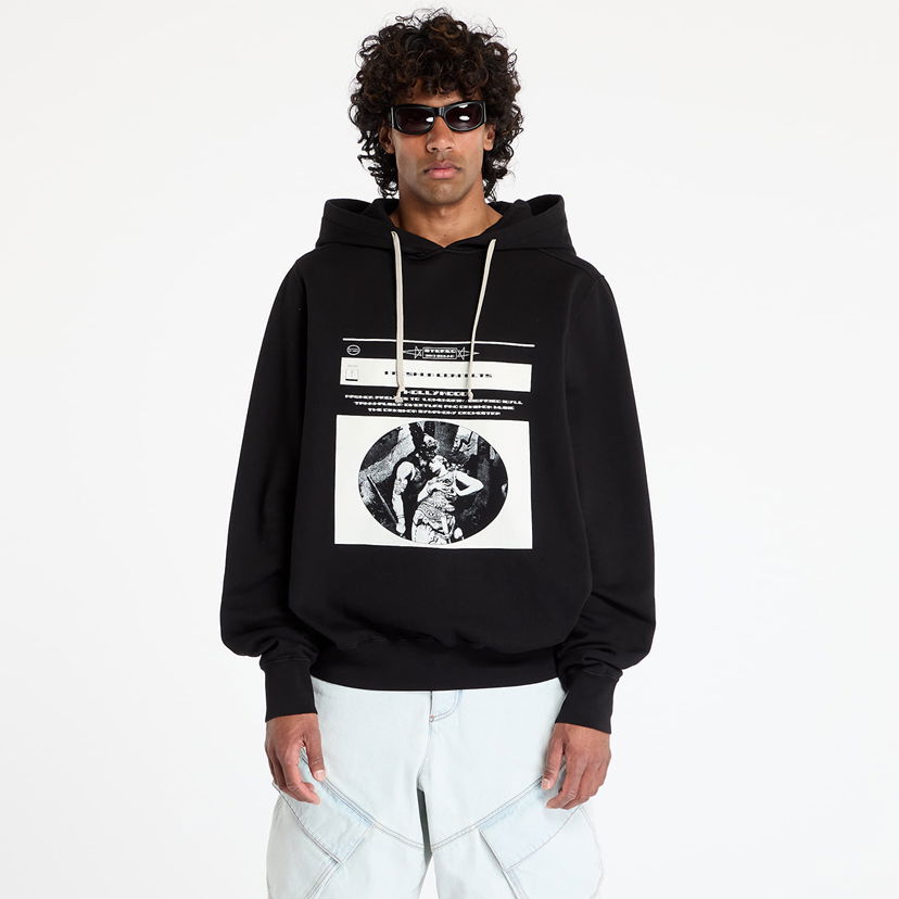 Pulover Rick Owens DRKSHDW Oversized Hoodie Črna | DU01E3262 FEP1P 0911