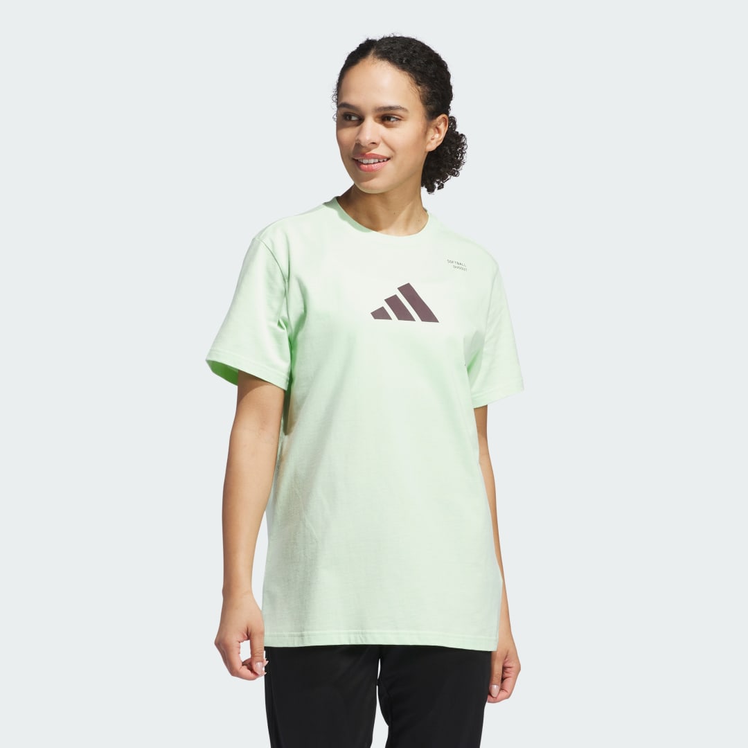 Majica adidas Performance Softball Graphic Bela | IY5529, 0