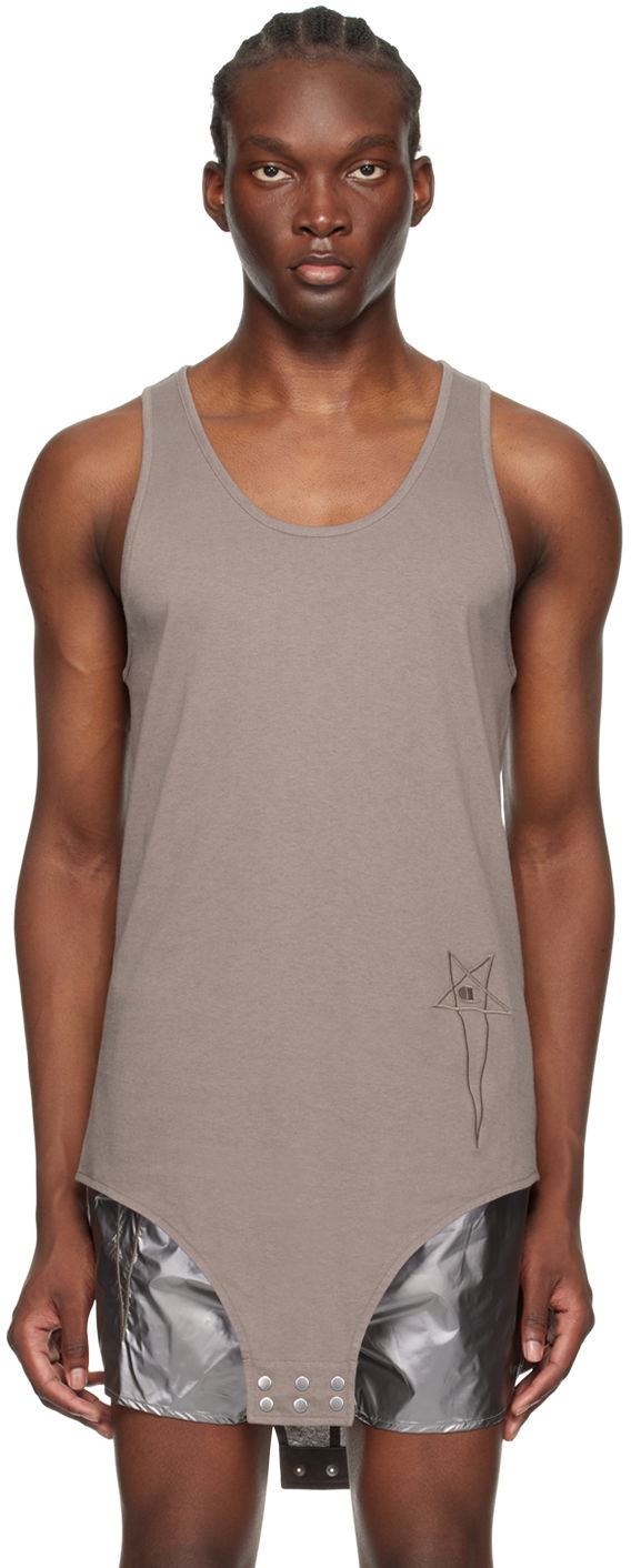 Majica brez rokavov Rick Owens Edition Basketball Tank Top Siva | CM01D9233 CHJER