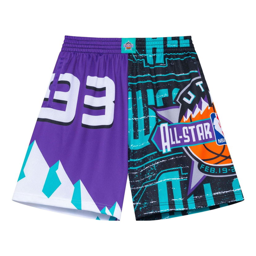 Kratke hlače Mitchell & Ness Mitchell & Ness NBA All Star 1993 Jumbotron 3.0 Shorts Lila | PSHR4984-ASG93PPPMTWH