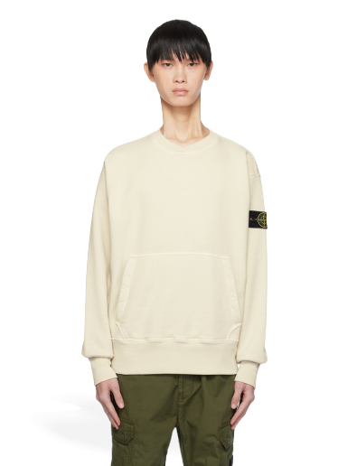 Pulover Stone Island Garment-Dyed Sweatshirt "Off-White" Bež | 791567555