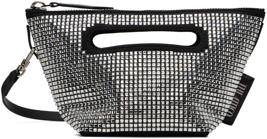 Torbica The Attico The Attico Via dei Giardini 15 Crystal-Embellished Clutch Črna | 241WAH48 V015B, 0
