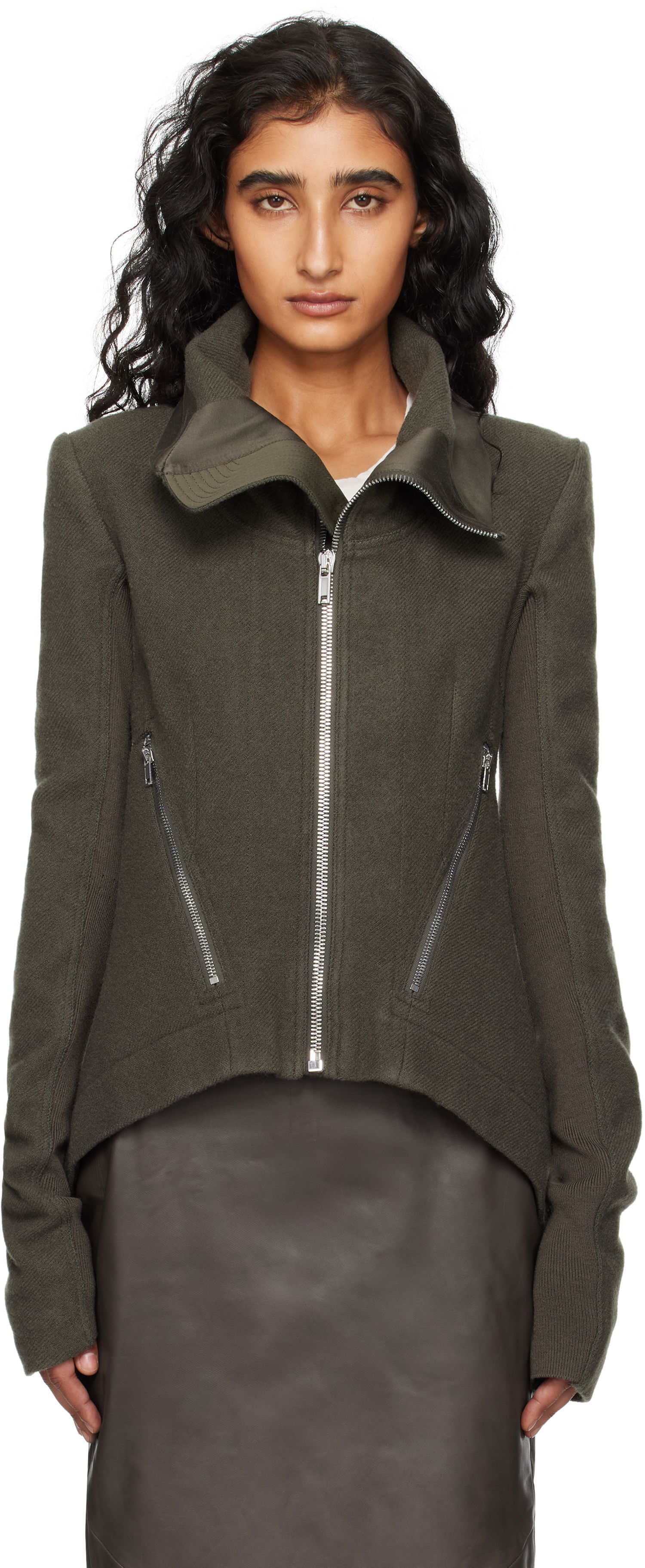 Jakna Rick Owens Rick Owens Naska Biker Jacket Zelena | RP02E4735 WBD, 0