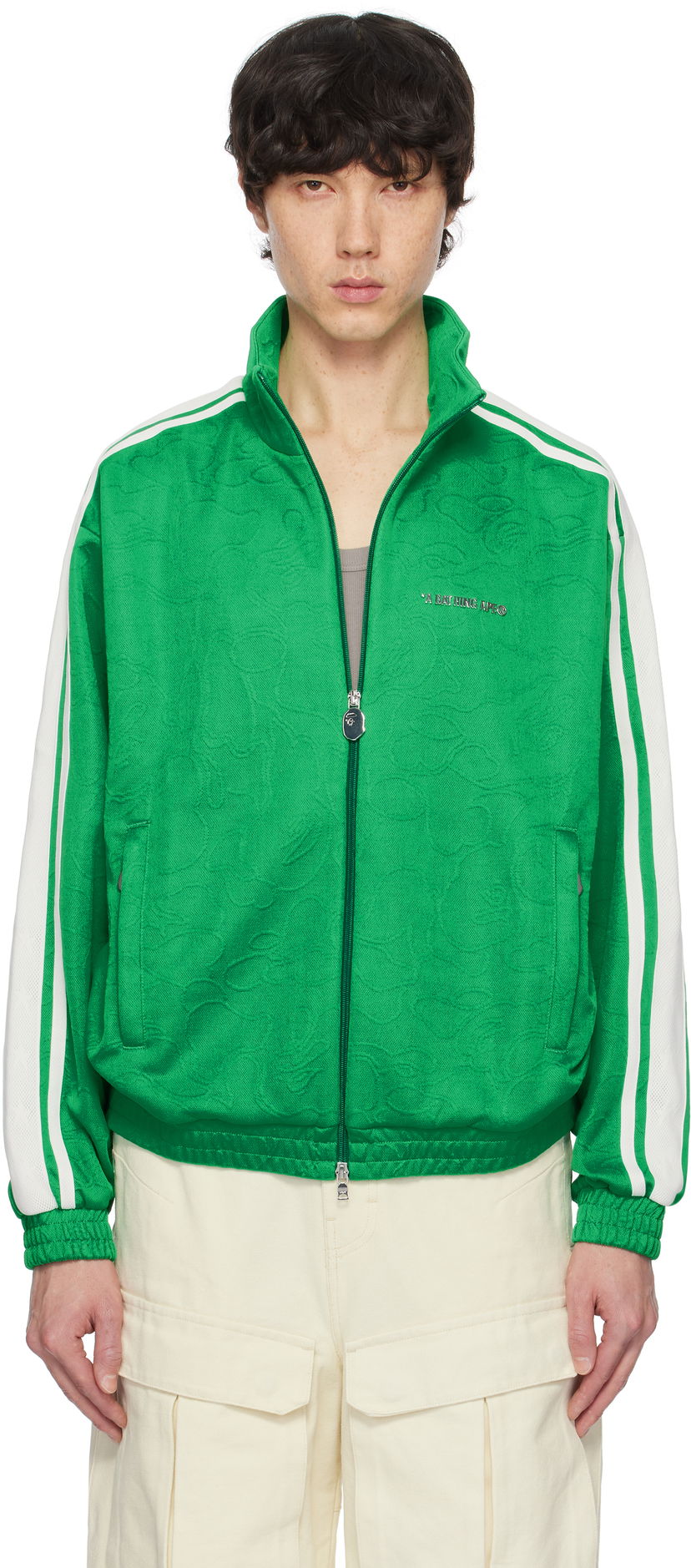 Bomber jakna BAPE Camo Logo Relaxed Track Jacket Zelena | 001SWK801309M