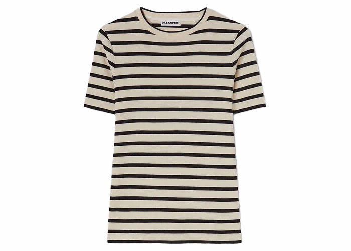 Majica Jil Sander Stripe Cotton T-Shirt Bež | J40GC0111 J46497 080