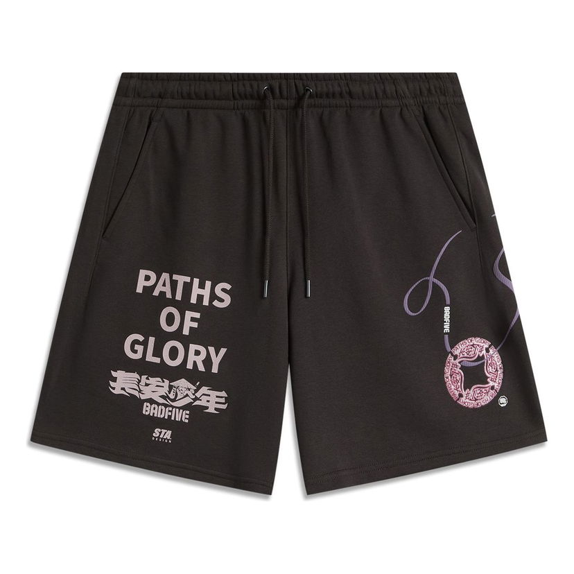Kratke hlače Li-Ning BadFive Boys' Graphic Shorts Črna | AKSU965-1