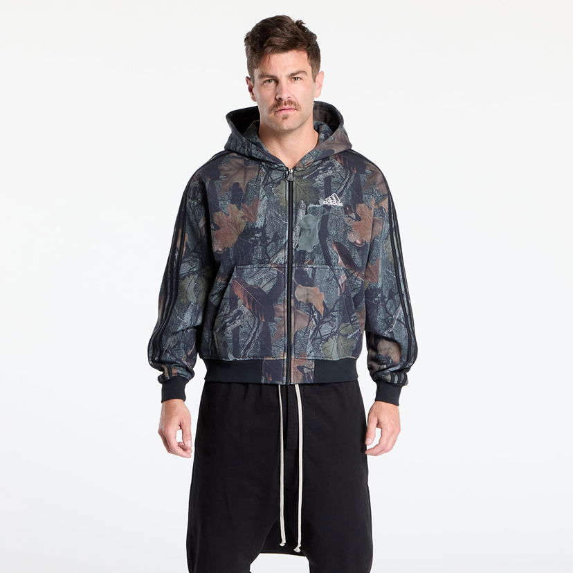 Pulover adidas Originals Camo Hooded Full-Zip Black Črna | JY2775