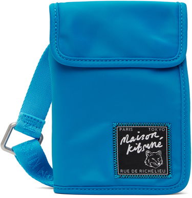 Torba za čez ramo MAISON KITSUNÉ Maison Kitsuné 'The Traveller' Neck Pouch Modra | MM05362WQ1001P451, 0