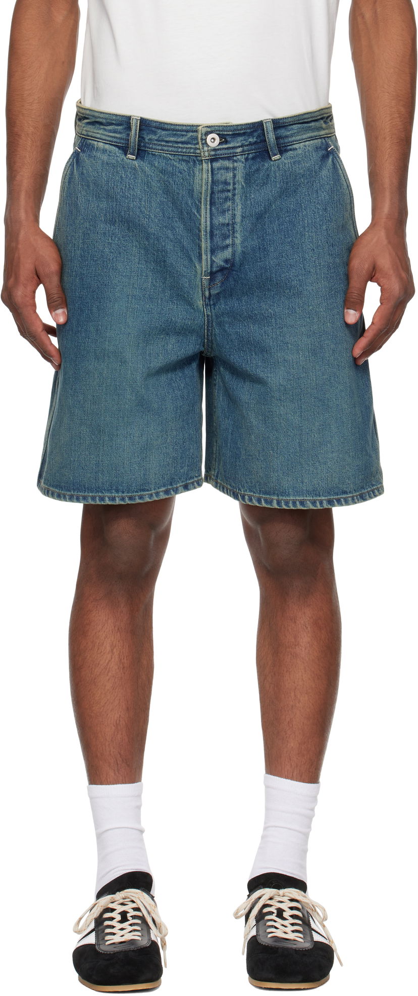 Kratke hlače Jil Sander Jil Sander Faded Denim Shorts Modra | J47KA0267_J45291