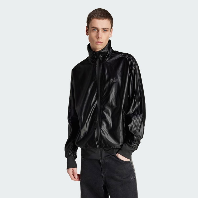 Trenirka adidas Performance Firebird Metallic Track Jacket Črna | JW5960