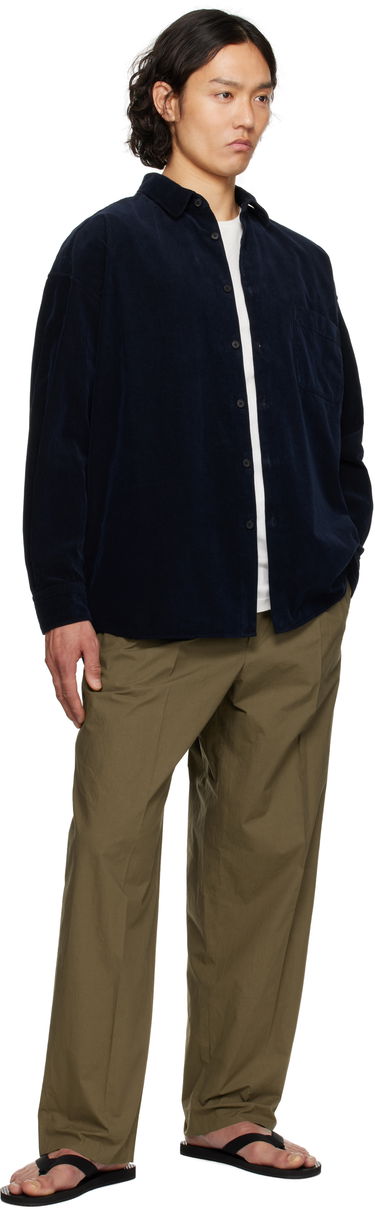 Srajce The Row The Row Lancaster Corduroy Shirt Mornarica | 882-W3737, 3