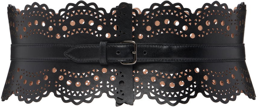 Pasovi Alaïa ALAÏA Openwork Bustier Belt Črna | AA1C082GC0A29, 0