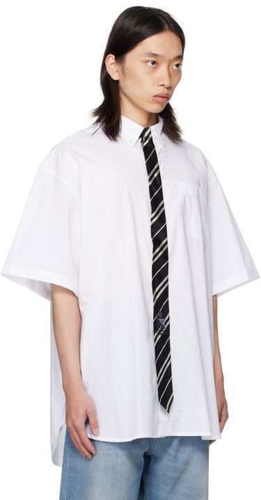 Srajce VETEMENTS Vetements Tie Short-Sleeve Shirt Bela | UH76SH250W, 1