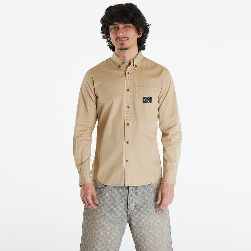 Srajce CALVIN KLEIN Regular Shirt Beige Bež | J30J325772 PF2