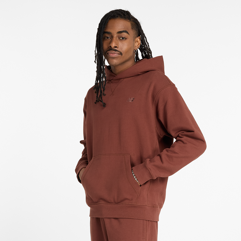 Pulover New Balance Hoodie Brown Rjava | NBMT41534ROK
