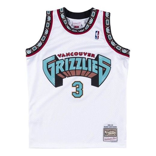Dres Mitchell & Ness Grizzlies Shareef Abdur-Rahim Swingman Jersey Bela | SMJYGS18377-VGRWHIT98SAB