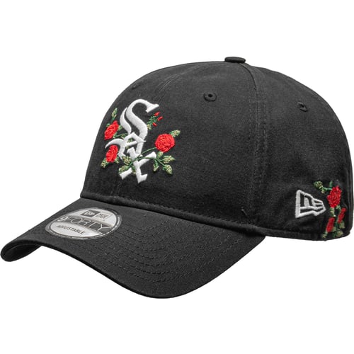 Kapa New Era Chicago White Sox New Era 9FORTY Flower Embroidered Adjustable Cap Črna | 60579746