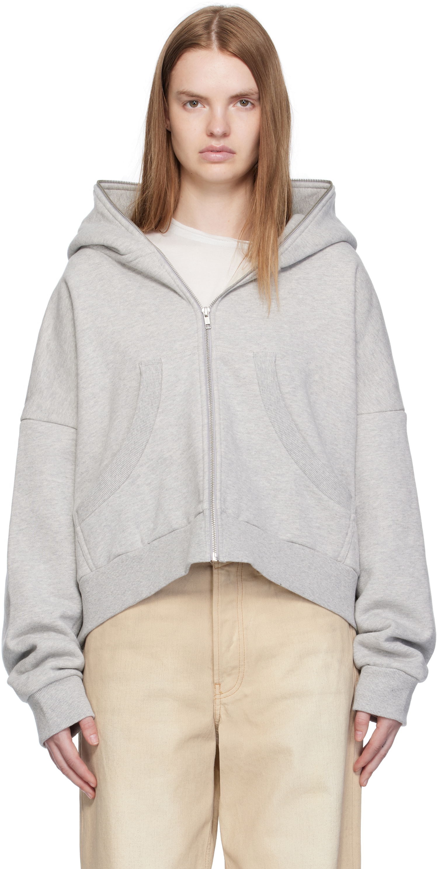 Pulover Entire Studios Entire Studios Eternal Zip Hoodie Siva | ES2202SI, 0