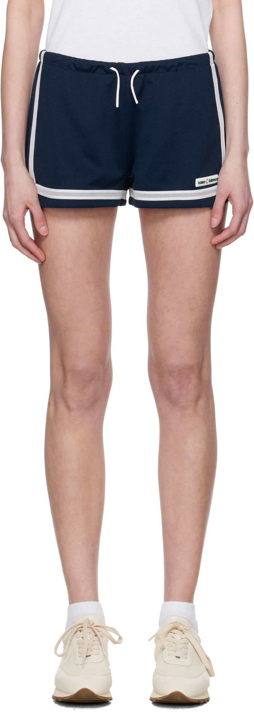Kratke hlače Casablanca Casablanca Mesh Tape Running Shorts Mornarica | WPS25-JTR-229-01