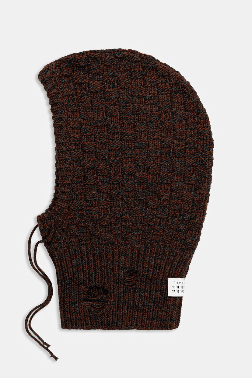 Klobuk Maison Margiela MM6 Maison Margiela Knitted Wool Hood Rjava | SH2TB0005.M13174.961
