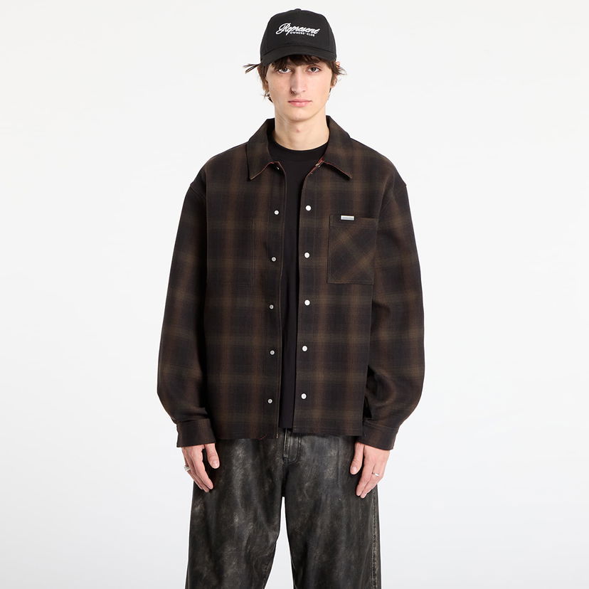 Jakna Represent Clo Bonded Reversible Check Shirt Rjava | MLM100105-17