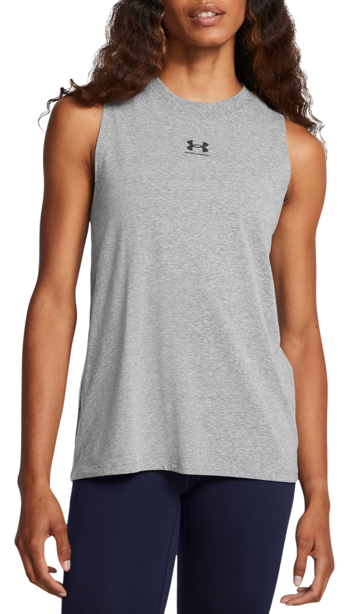 Majica brez rokavov Under Armour UA Rival Muscle Tank Top Siva | 1383659-026