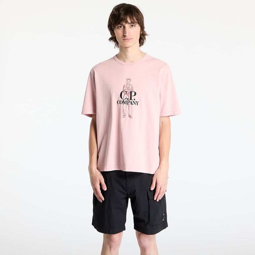 Majica C.P. Company C.P. Company Logo T-Shirt Roza | 18CMTS288A006057O-520