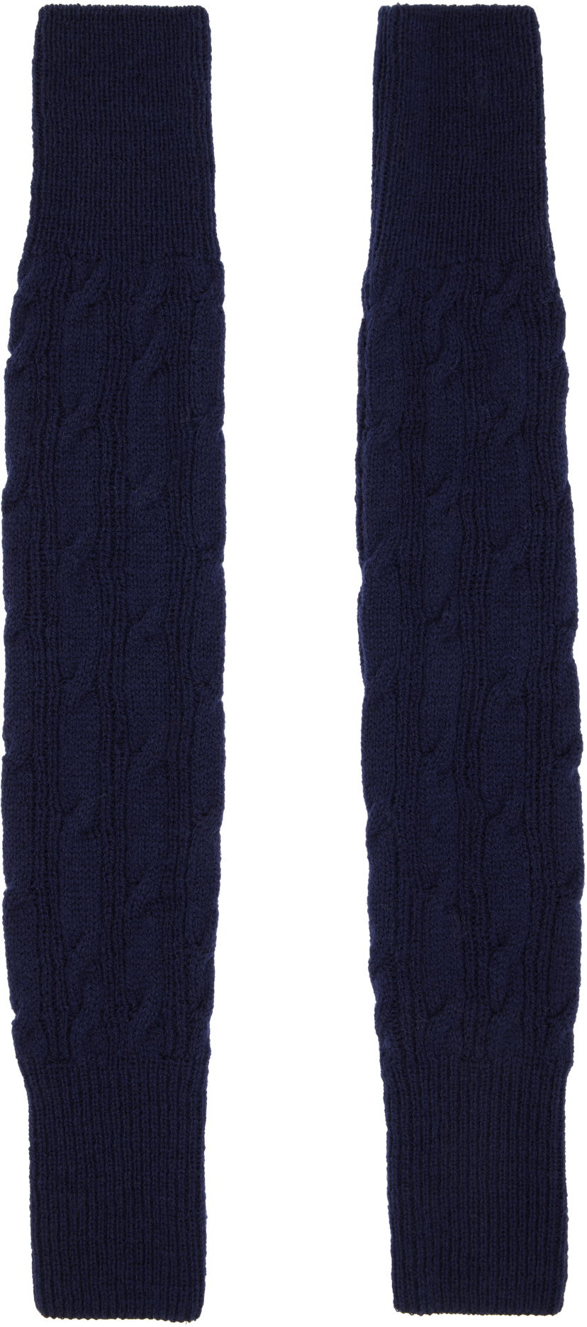 Rokavice Dries Van Noten Dries Van Noten Wool Cable-Knit Arm Warmers Mornarica | 252-021213-2707