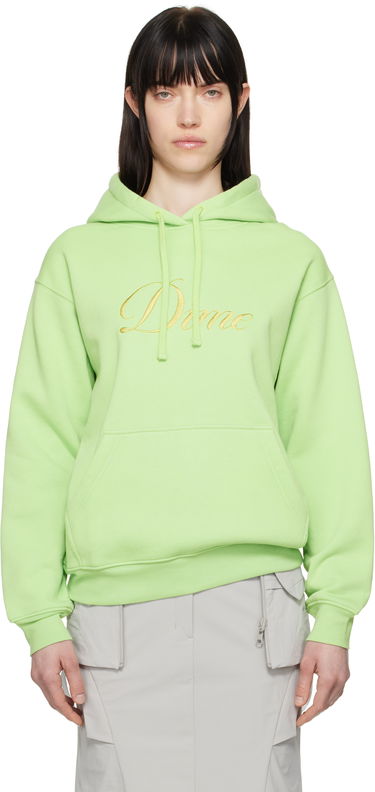 Pulover Dime Dime Cursive Logo Hoodie Zelena | DIMESP2544SAG, 0