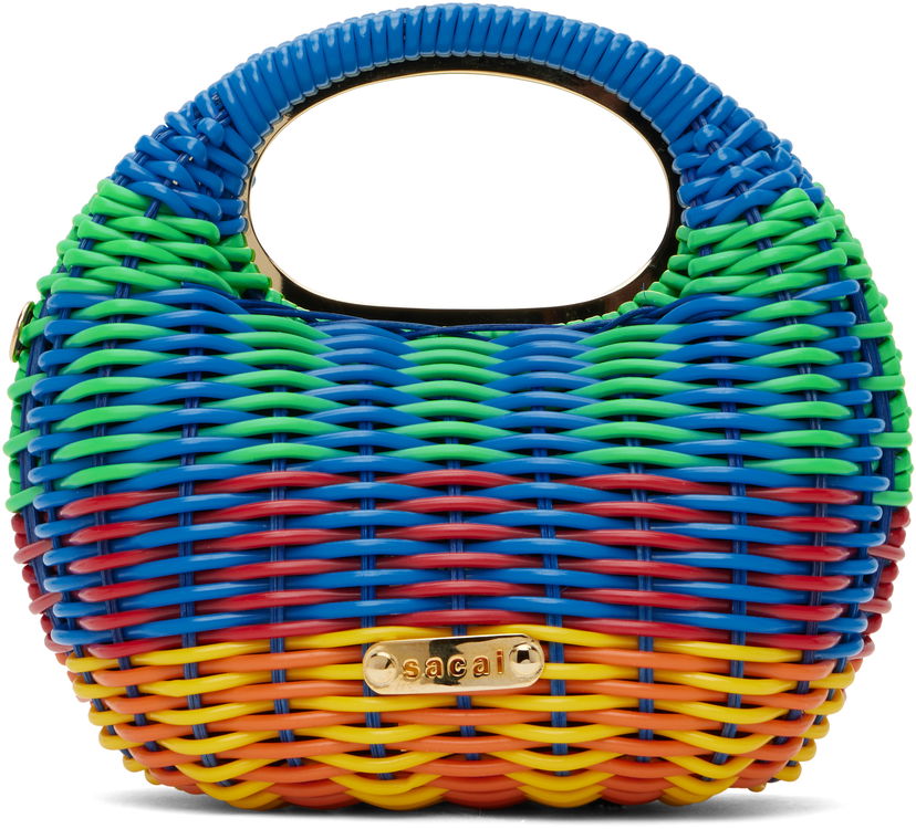 Torbica sacai Sacai Woven Rainbow Round Bag Večbarvna | S150-01