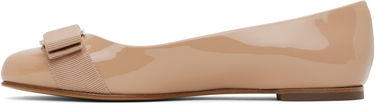 Oblačila FERRAGAMO Salvatore Ferragamo Varina Bow Ballerina Flats Bež | 753657, 2