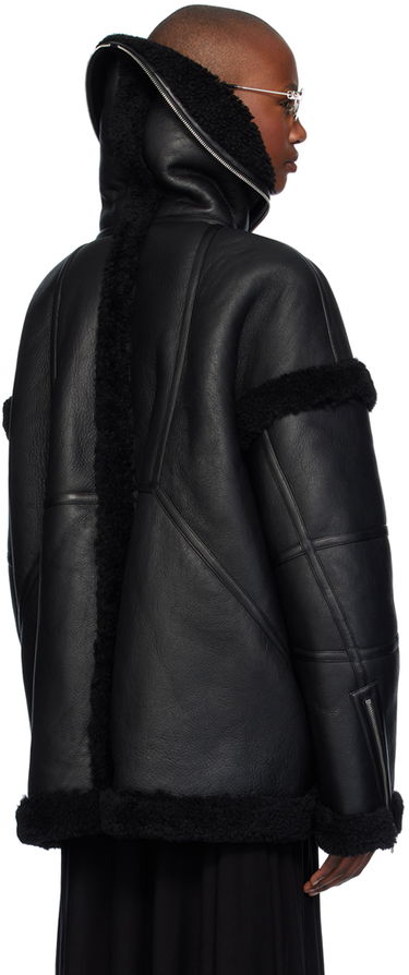 Bomber jakna Helmut Lang Helmut Lang Apex Teddy Reversible Leather Jacket Črna | O07HW499, 2