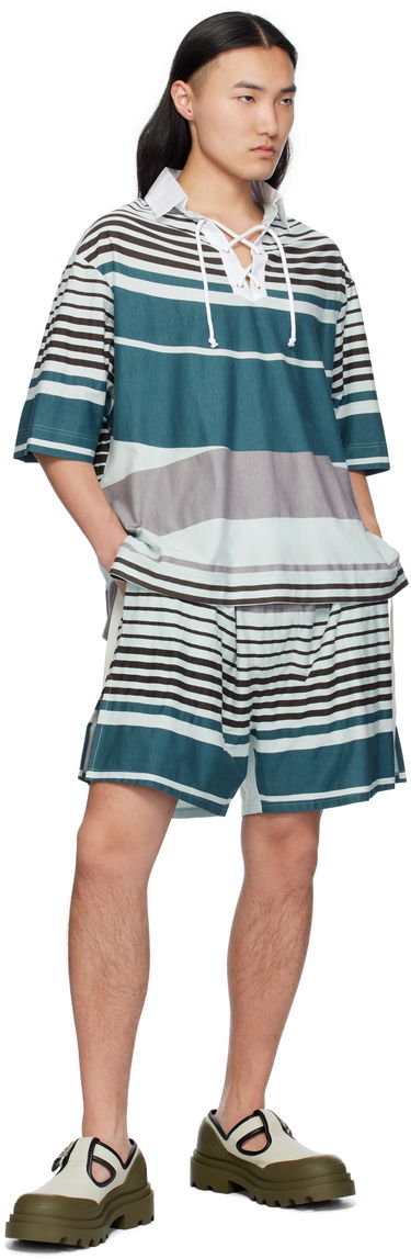 Polo majica Craig Green Craig Green Striped Lace-Up Polo Večbarvna | CGSS25CJETSS24, 3