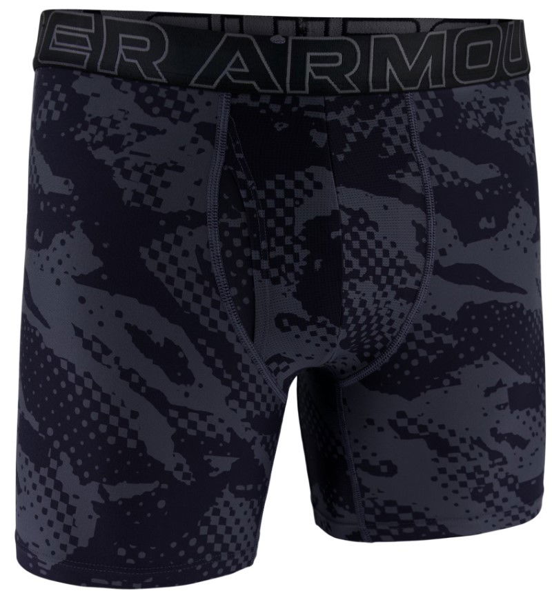 Boksarice Under Armour Under Armour UA Performance Tech Print 6-Inch Boxer Briefs Črna | 1383875-044
