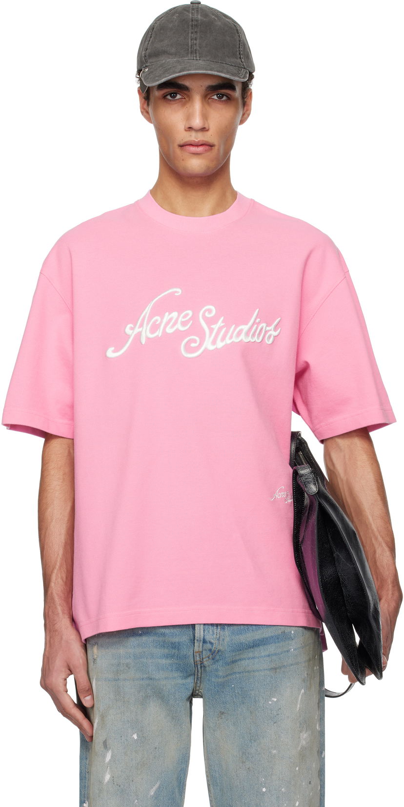Majica Acne Studios Acne Studios Logo T-Shirt Roza | CL0327-