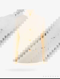 Single-Breasted Band Collar Blazer