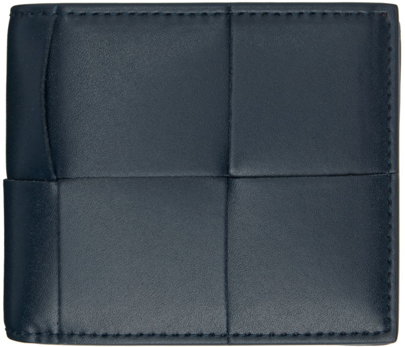 Denarnica Bottega Veneta Navy Cassette Bi-Fold Wallet Mornarica | 749455 VBWD5 3358