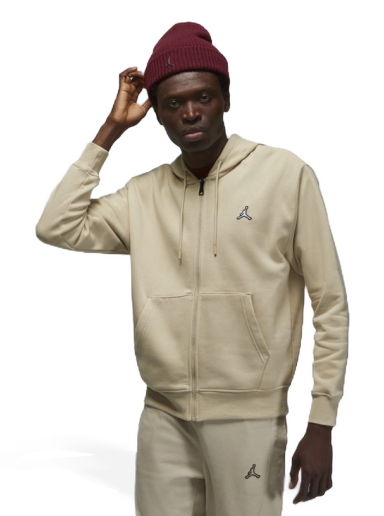 Pulover Jordan Jordan Essentials Full-Zip Fleece Hoodie Bež | DQ7350-206